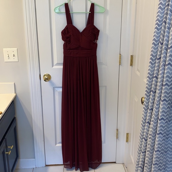 Maroon Homecoming Dress - Picture 2 of 7